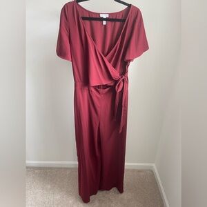 Leith Maroon jumpsuit with cutout